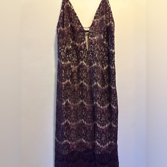 Purple Lace Lingerie style dress - Picture 3 of 9